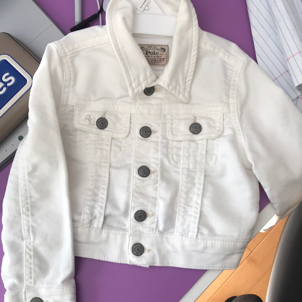 Ralph Lauren white denim jacket